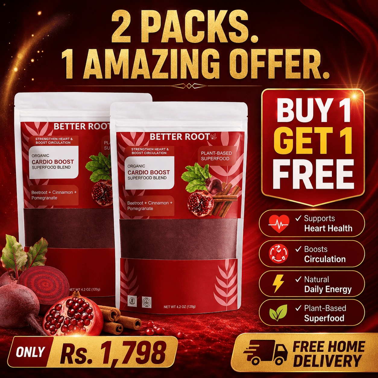 CARDIO BOOST BLEND ( BUY 1 GET 1 FREE )